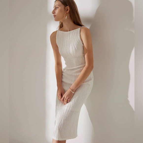 Rihoas The Water Ripple Textured Cami Dress NWT - Picture 1 of 4